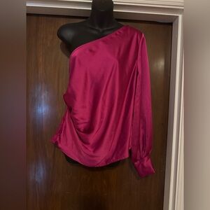 INC Hot Pink Off the Shoulder Blouse - Size L